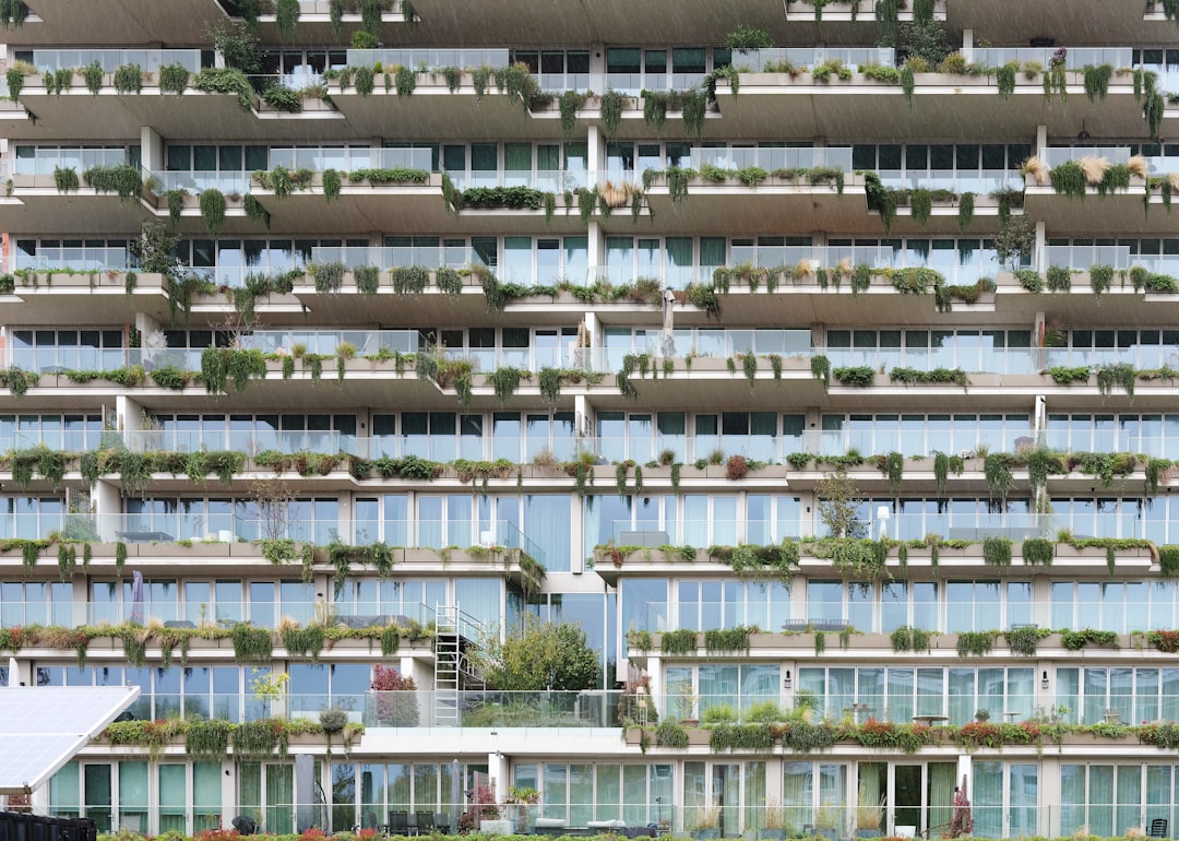 A green style building in Amsterdam